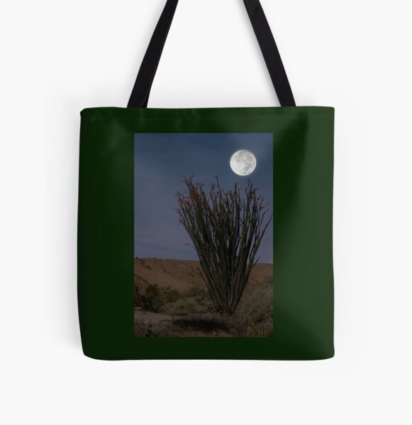 Desert Coral Cactus in Moonlight Coachella Preserve   All Over Print Tote Bag RB2410 product Offical coachella Merch