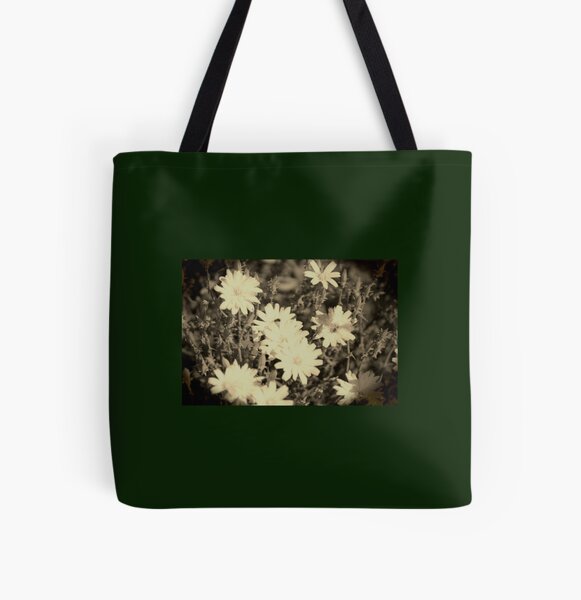 Desert Chicory Coachella Wildlife Preserve in Sepia   All Over Print Tote Bag RB2410 product Offical coachella Merch