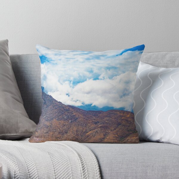 Clouds Overtaking Mountains in Coachella Valley Throw Pillow RB2410 product Offical coachella Merch